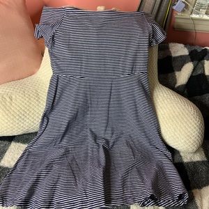 Off the shoulder striped dress